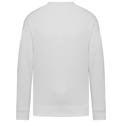 NS407 - Sudadera ecorresponsable cuello redondo oversize unisex - White - trasera
