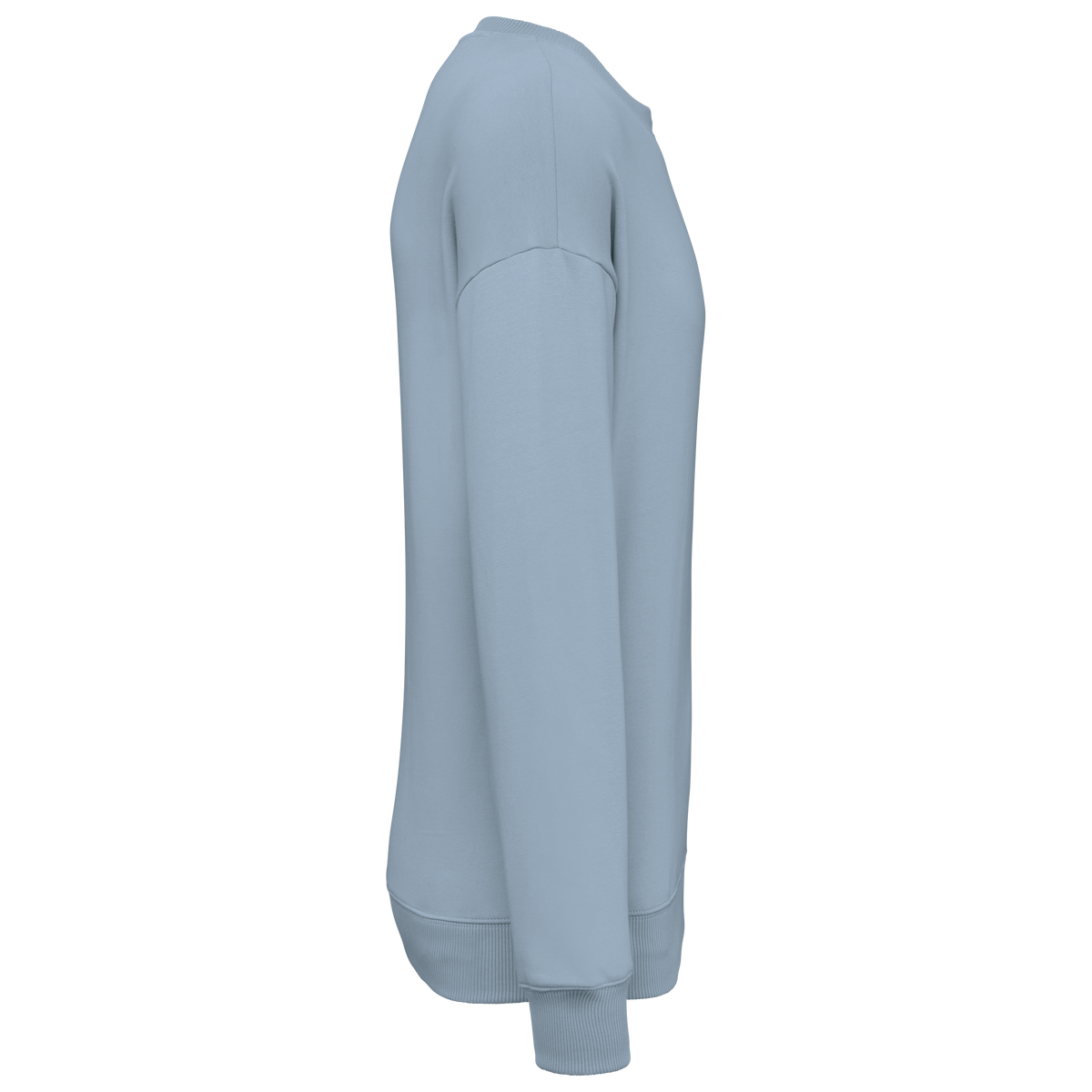 NS407 - Sudadera ecorresponsable cuello redondo oversize unisex - Aquamarine - lateral