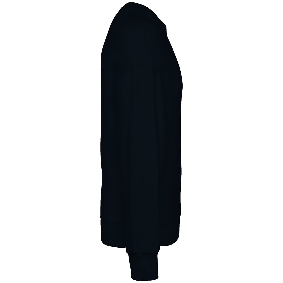 NS407 - Sudadera ecorresponsable cuello redondo oversize unisex - Black - lateral