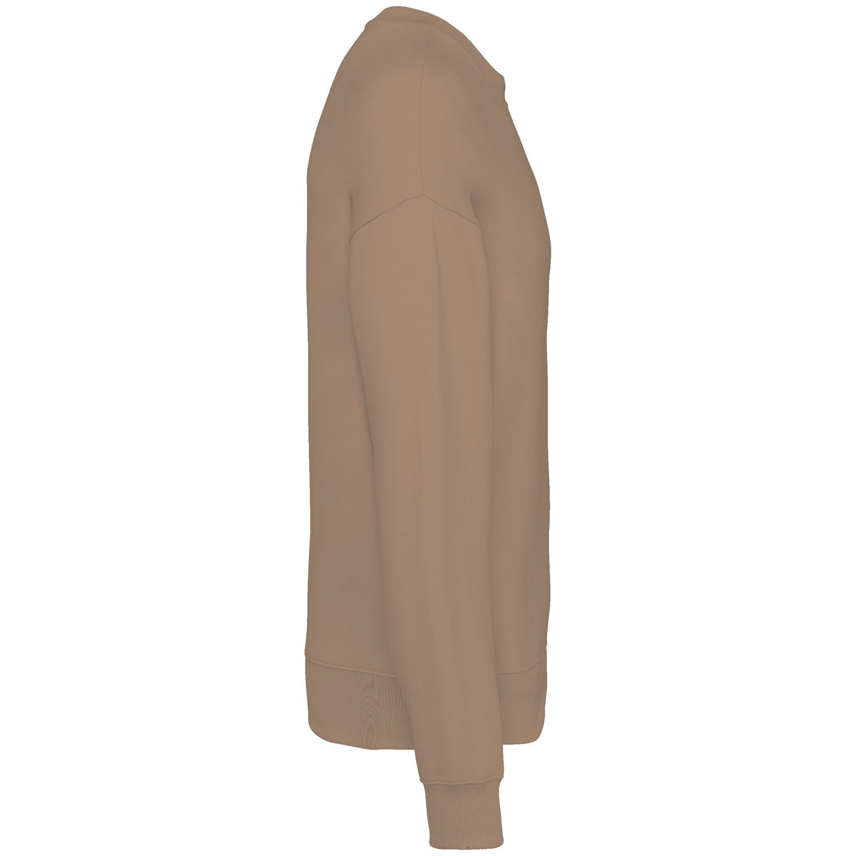 NS407 - Sudadera ecorresponsable cuello redondo oversize unisex - Driftwood - lateral