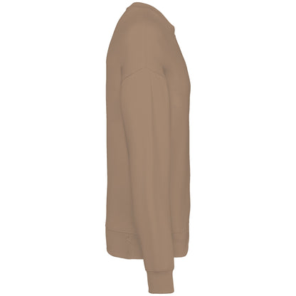 NS407 - Sudadera ecorresponsable cuello redondo oversize unisex - Driftwood - lateral