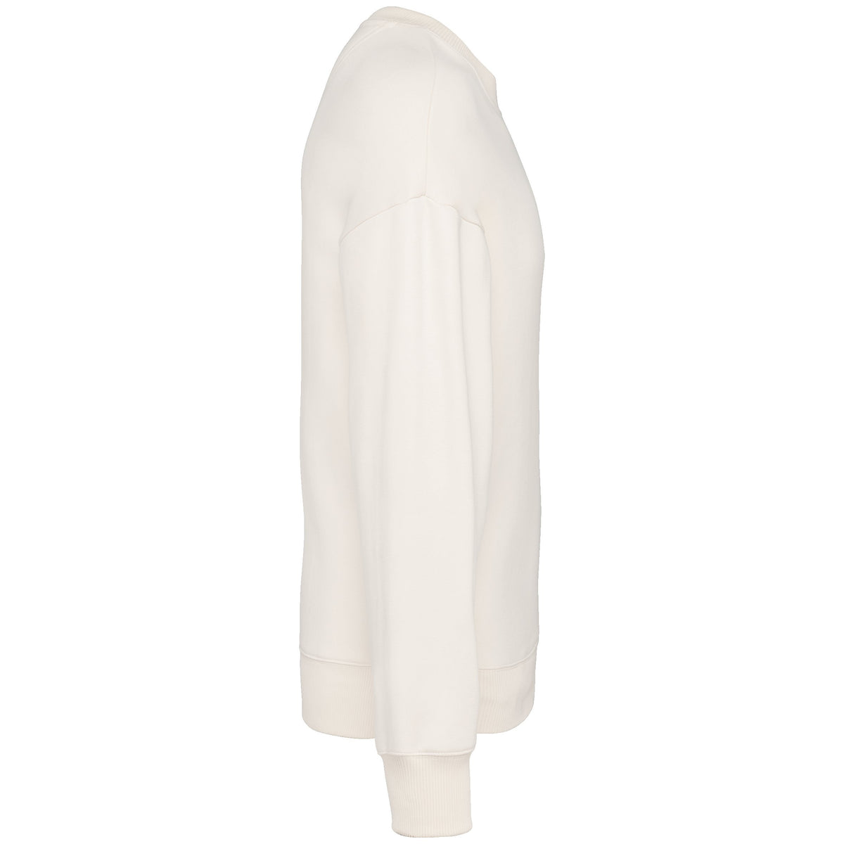 NS407 - Sudadera ecorresponsable cuello redondo oversize unisex - Ivory - lateral