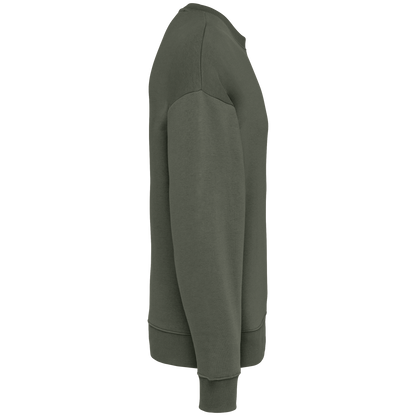 NS407 - Sudadera ecorresponsable cuello redondo oversize unisex - Organic Khaki - lateral