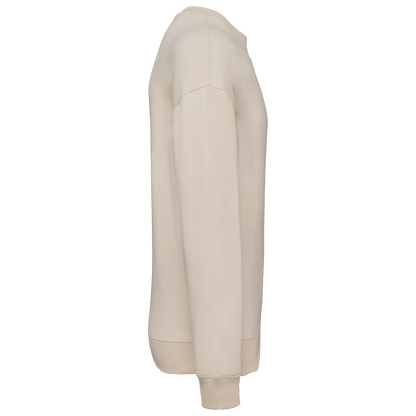 NS407 - Sudadera ecorresponsable cuello redondo oversize unisex - Raw Natural - lateral