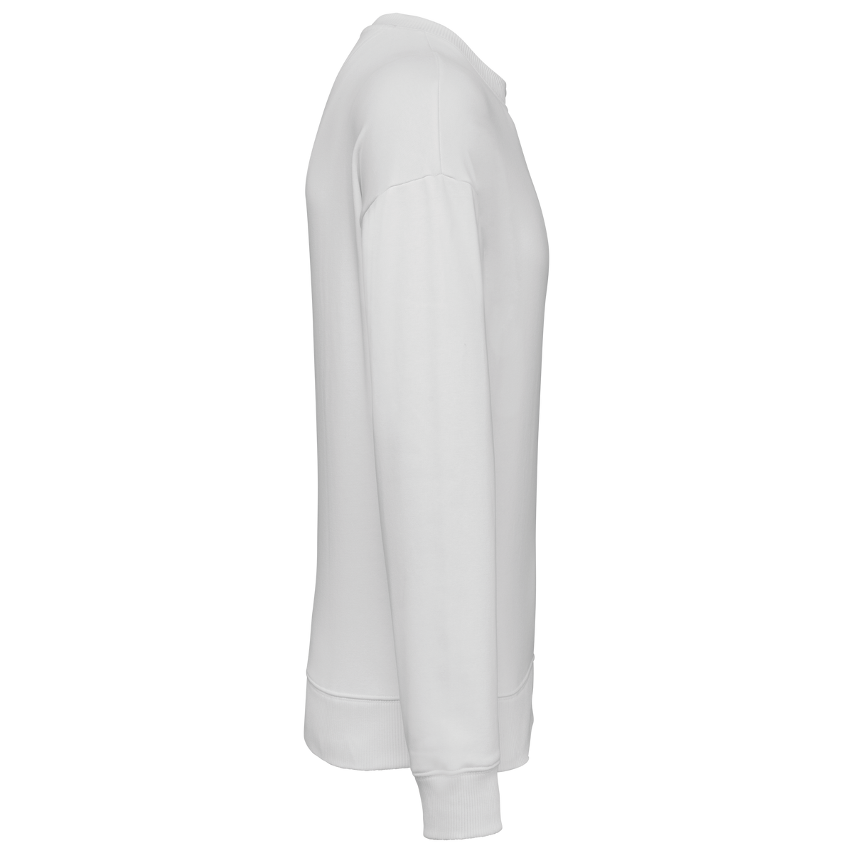 NS407 - Sudadera ecorresponsable cuello redondo oversize unisex - White - lateral