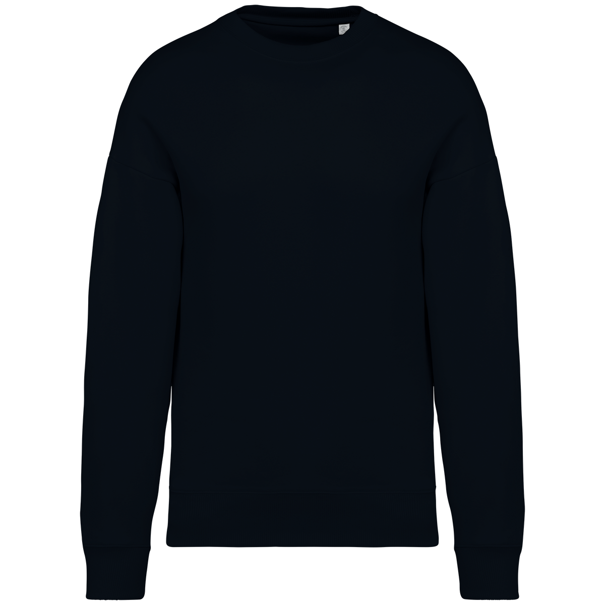 NS407 - Sudadera ecorresponsable cuello redondo oversize unisex - Black - frontal