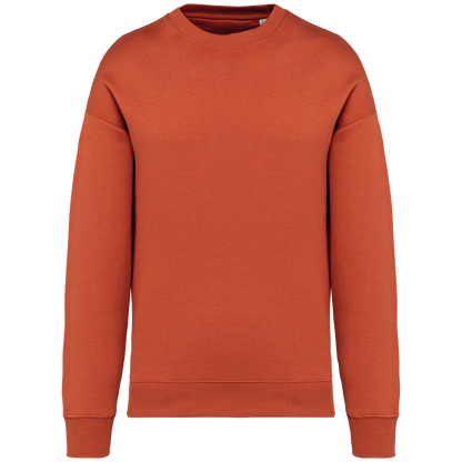 NS407 - Sudadera ecorresponsable cuello redondo oversize unisex - Burnt Brick - frontal