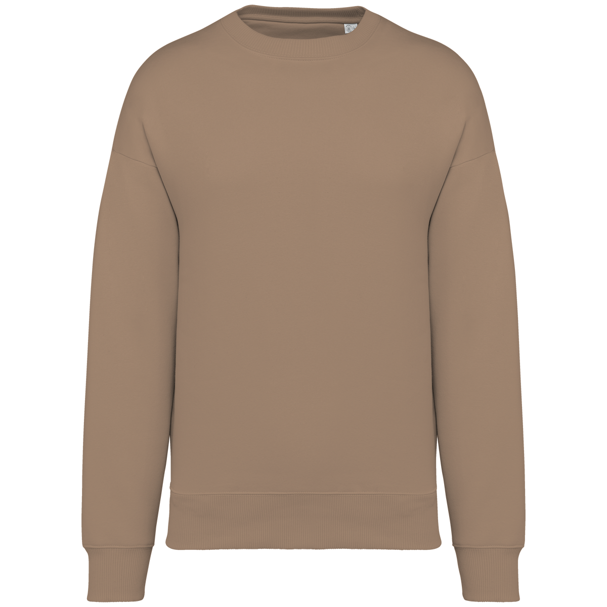 NS407 - Sudadera ecorresponsable cuello redondo oversize unisex - Driftwood - frontal