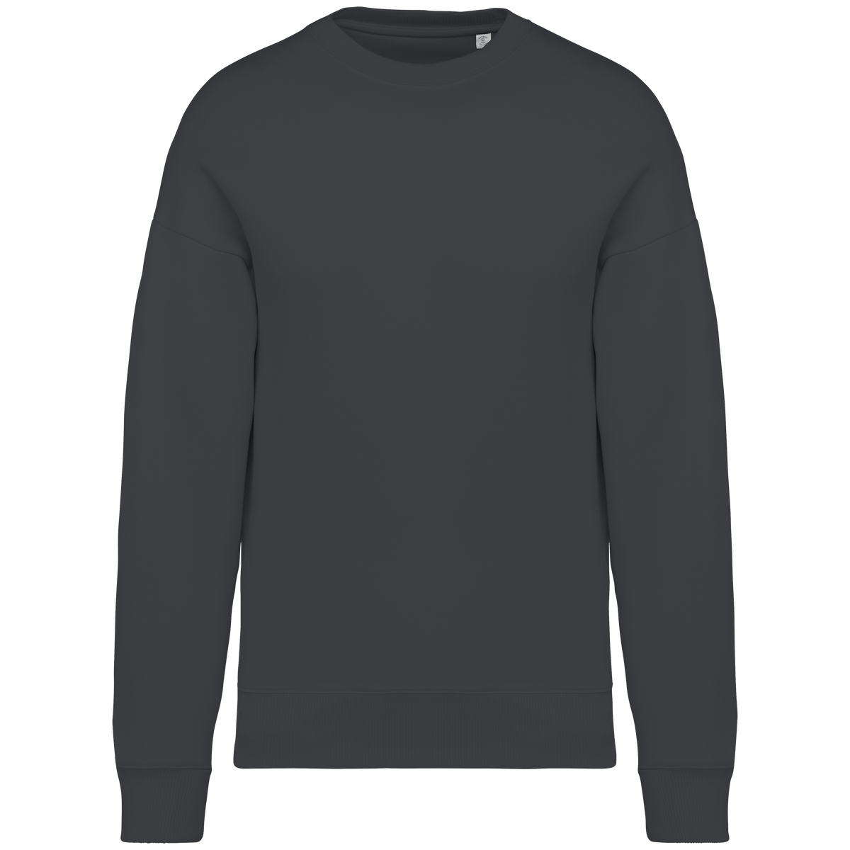 NS407 - Sudadera ecorresponsable cuello redondo oversize unisex - Iron Grey - frontal