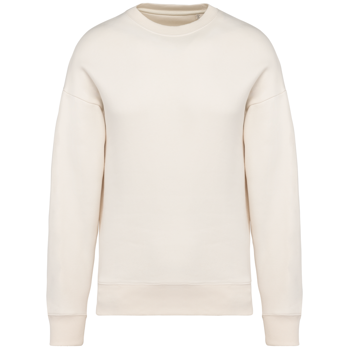 NS407 - Sudadera ecorresponsable cuello redondo oversize unisex - Ivory - frontal