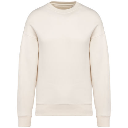 NS407 - Sudadera ecorresponsable cuello redondo oversize unisex - Ivory - frontal