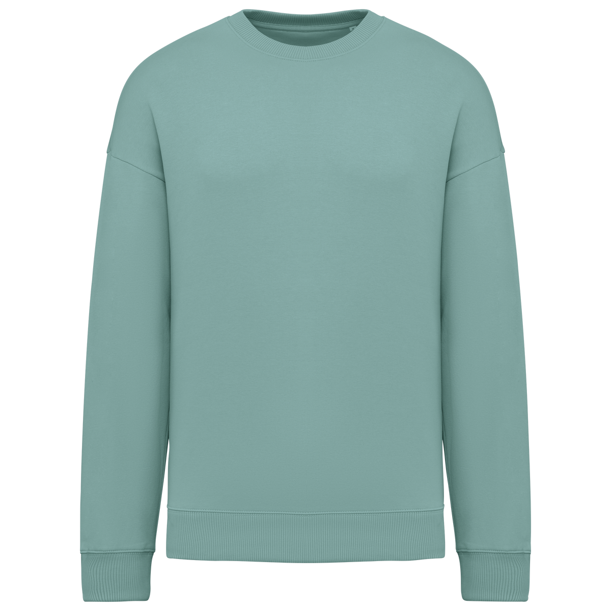 NS407 - Sudadera ecorresponsable cuello redondo oversize unisex - Jade Green - frontal