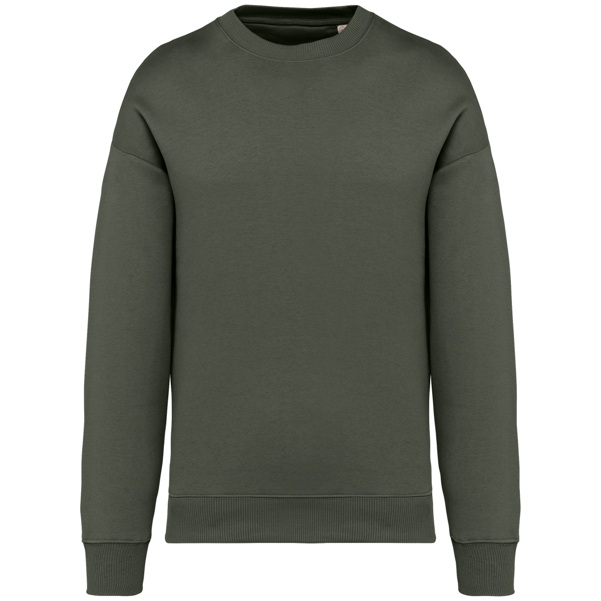 NS407 - Sudadera ecorresponsable cuello redondo oversize unisex - Organic Khaki - frontal