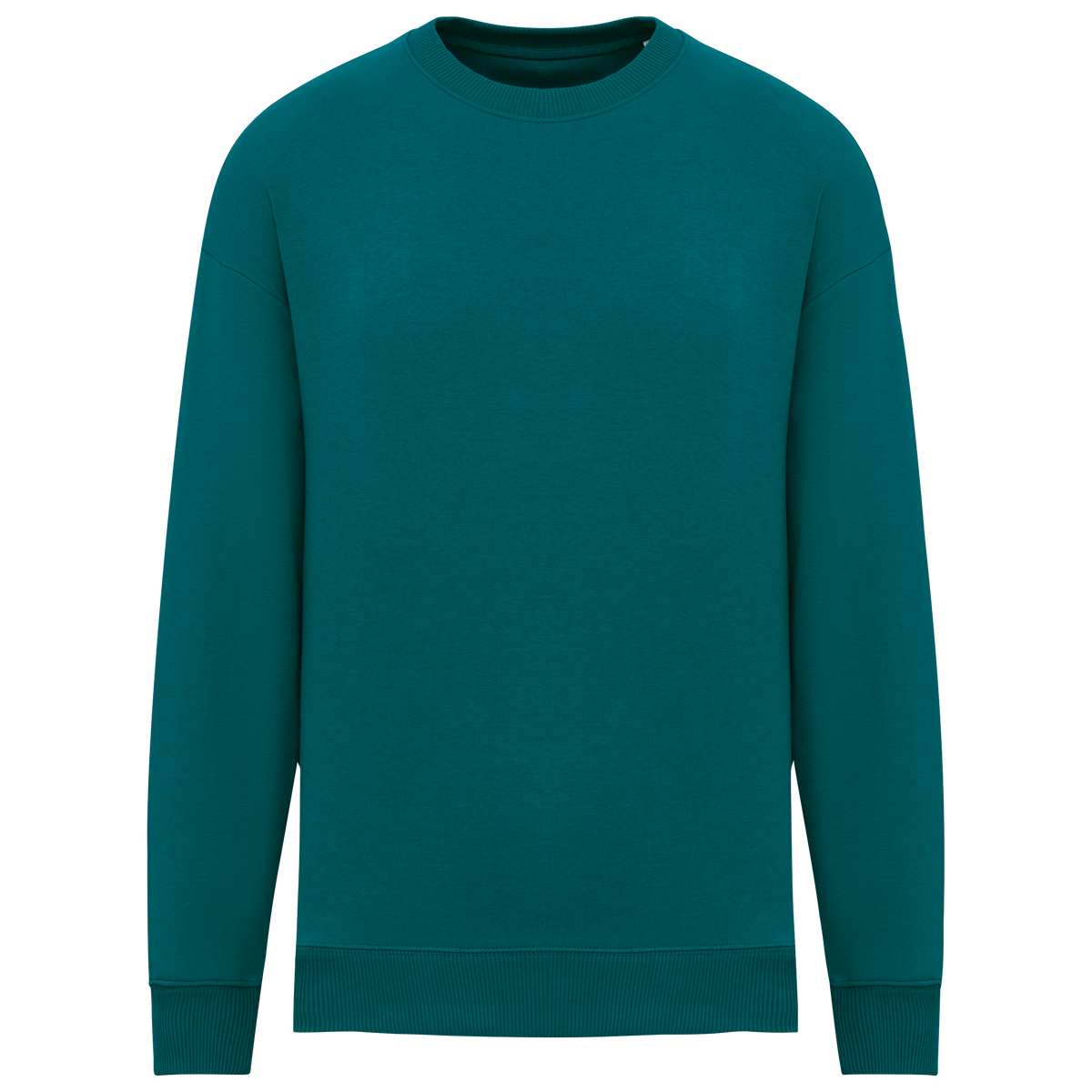 NS407 - Sudadera ecorresponsable cuello redondo oversize unisex - Peacock Green - frontal