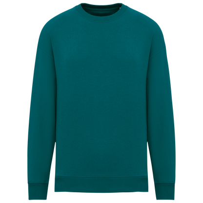 NS407 - Sudadera ecorresponsable cuello redondo oversize unisex - Peacock Green - frontal