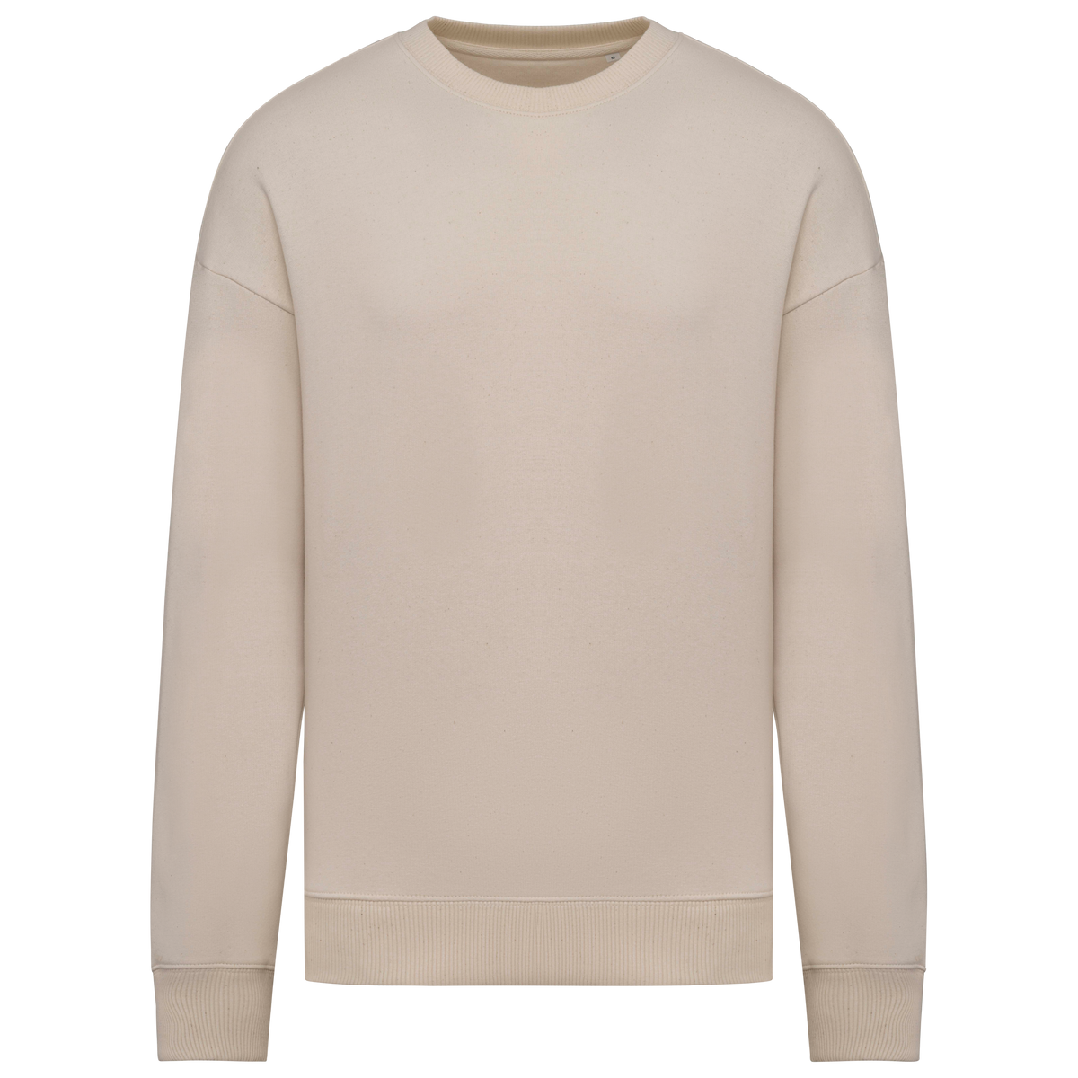 NS407 - Sudadera ecorresponsable cuello redondo oversize unisex - Raw Natural - frontal