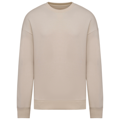 NS407 - Sudadera ecorresponsable cuello redondo oversize unisex - Raw Natural - frontal