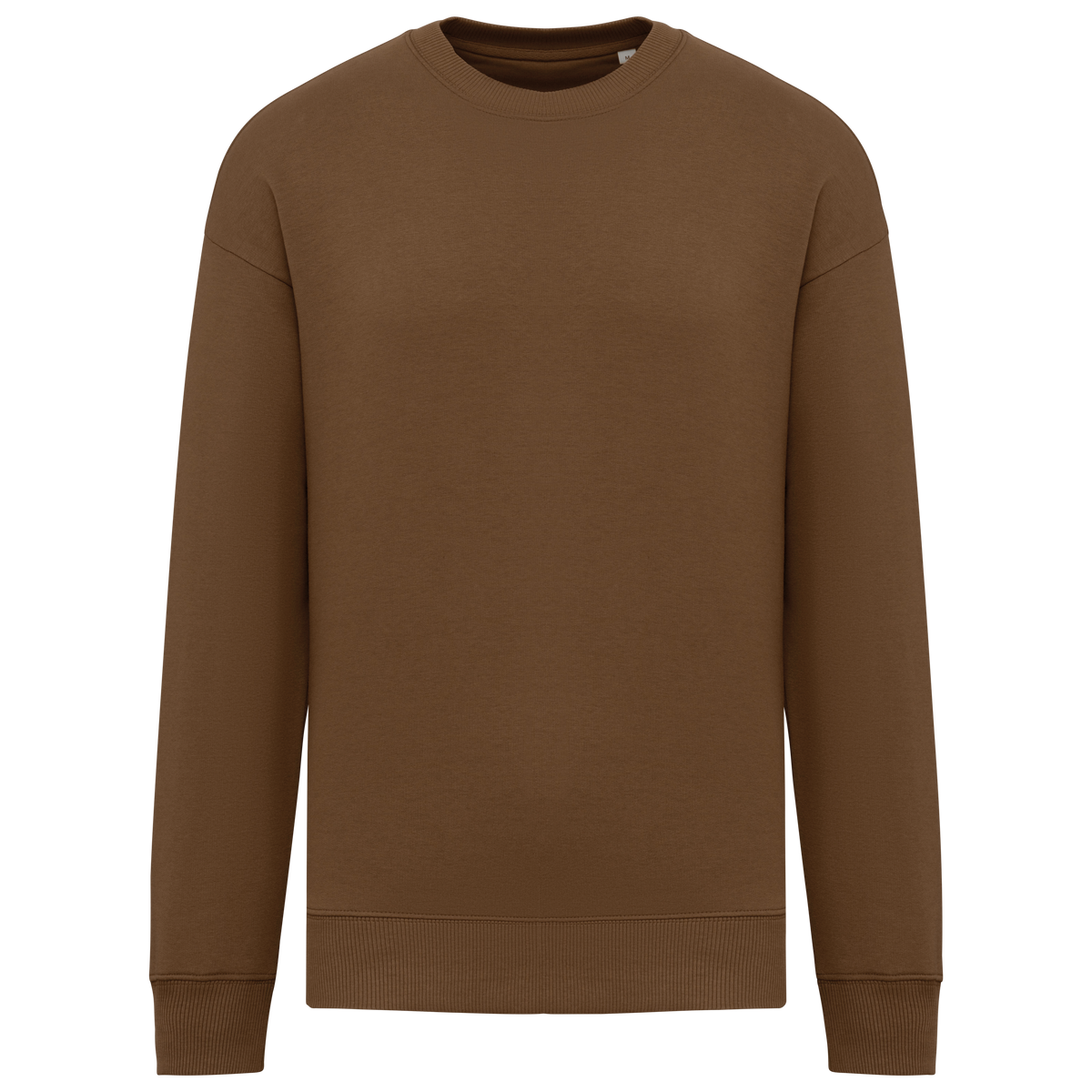 NS407 - Sudadera ecorresponsable cuello redondo oversize unisex - Toffee - frontal