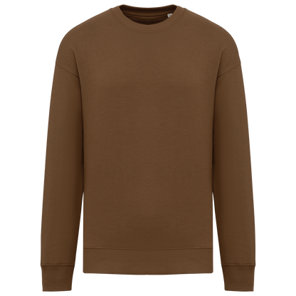 NS407 - Sudadera ecorresponsable cuello redondo oversize unisex - Toffee - frontal