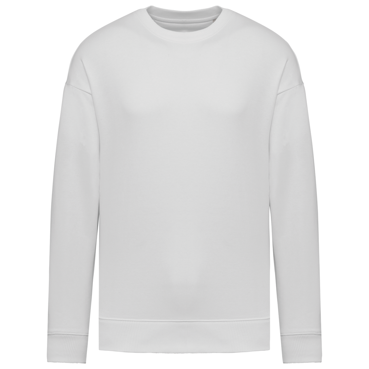 NS407 - Sudadera ecorresponsable cuello redondo oversize unisex - White - frontal