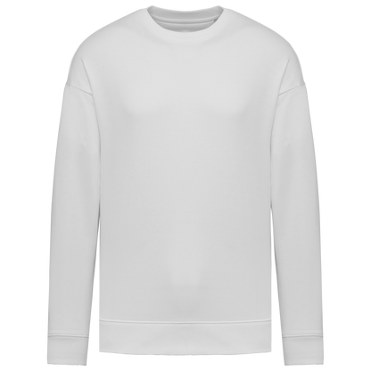 NS407 - Sudadera ecorresponsable cuello redondo oversize unisex - White - frontal