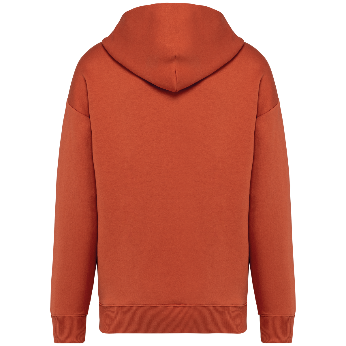 NS408 - Sudadera ecorresponsable con capucha oversize unisex - Burnt Brick - trasera