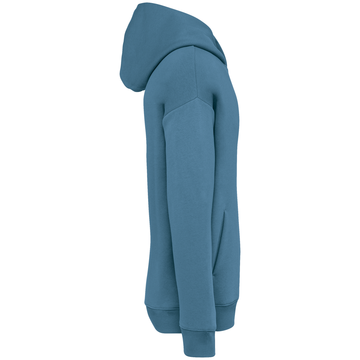 NS408 - Sudadera ecorresponsable con capucha oversize unisex - Adriatic Blue - lateral