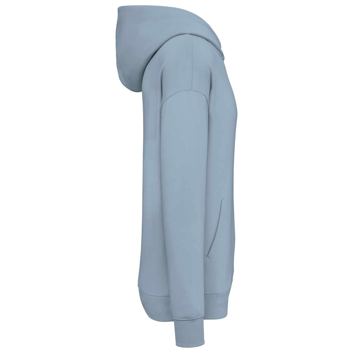 NS408 - Sudadera ecorresponsable con capucha oversize unisex - Aquamarine - lateral