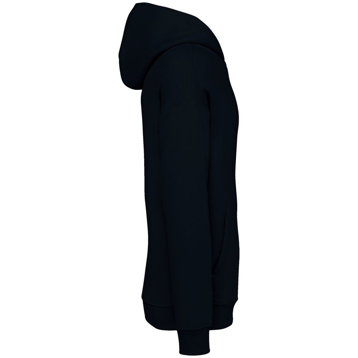 NS408 - Sudadera ecorresponsable con capucha oversize unisex - Black - lateral
