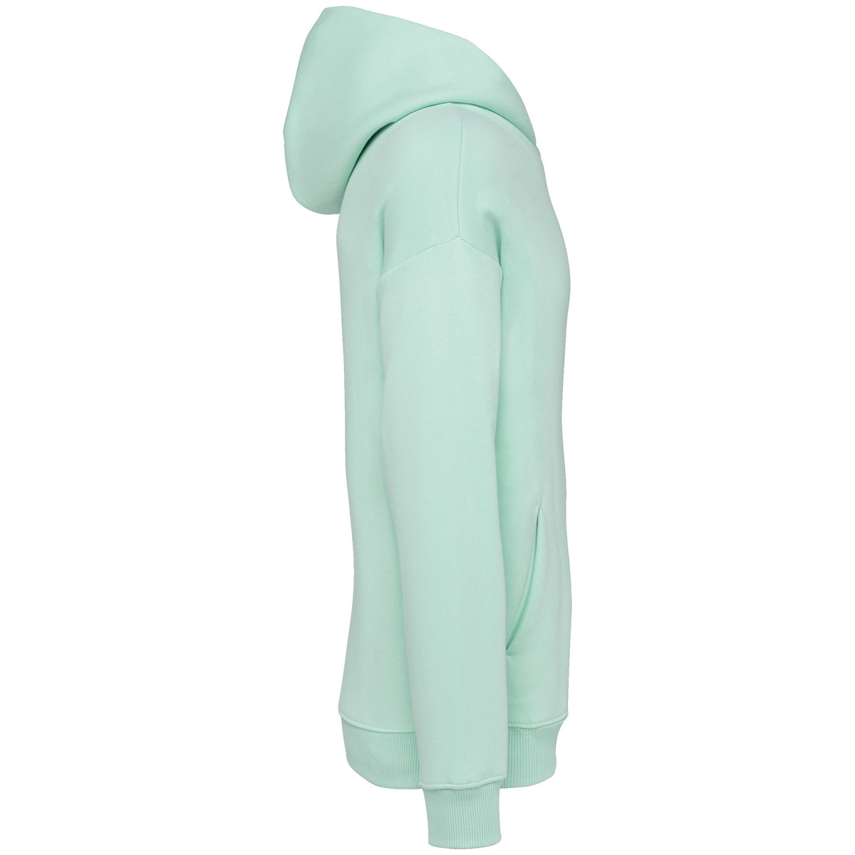 NS408 - Sudadera ecorresponsable con capucha oversize unisex - Brook Green - lateral