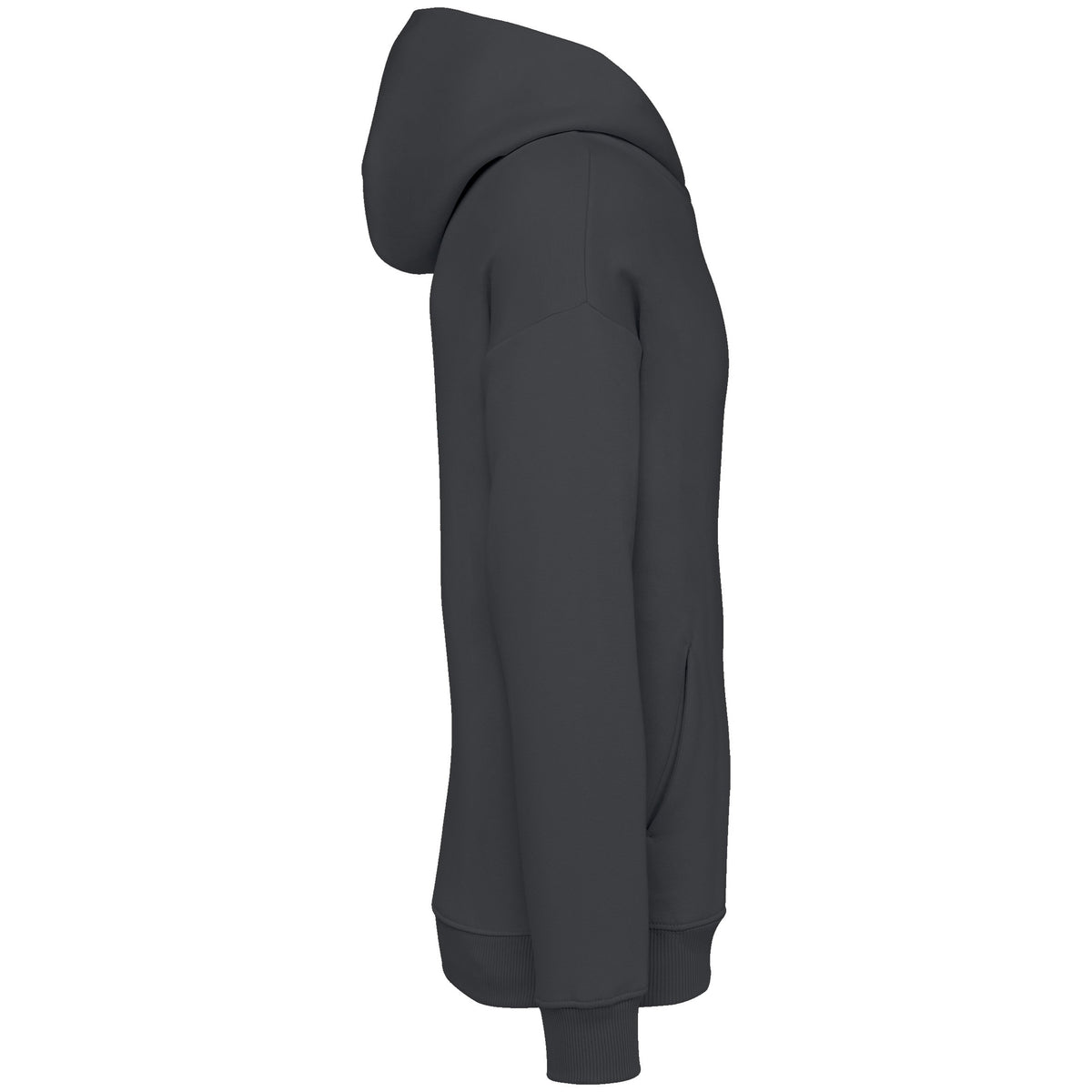 NS408 - Sudadera ecorresponsable con capucha oversize unisex - Iron Grey - lateral