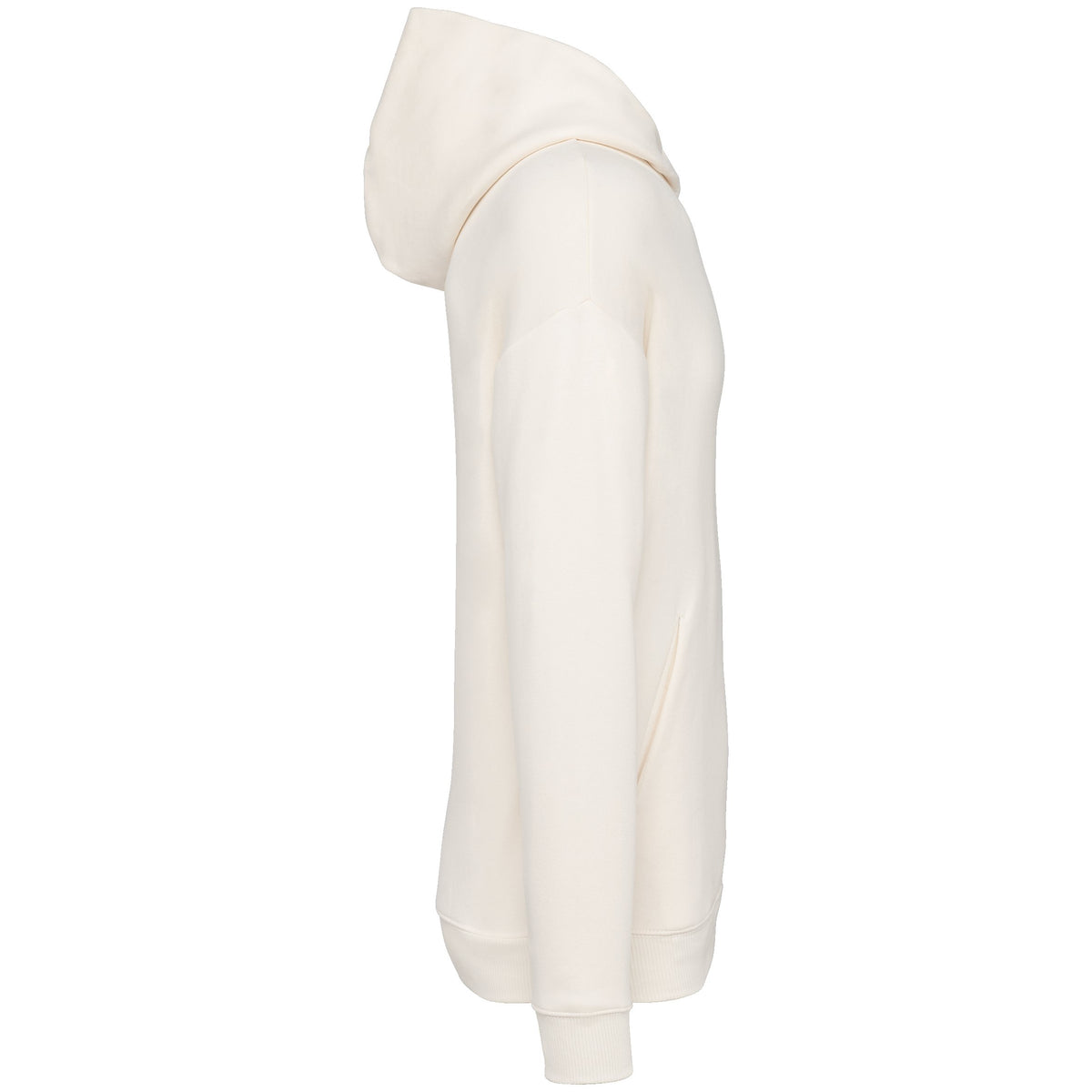 NS408 - Sudadera ecorresponsable con capucha oversize unisex - Ivory - lateral