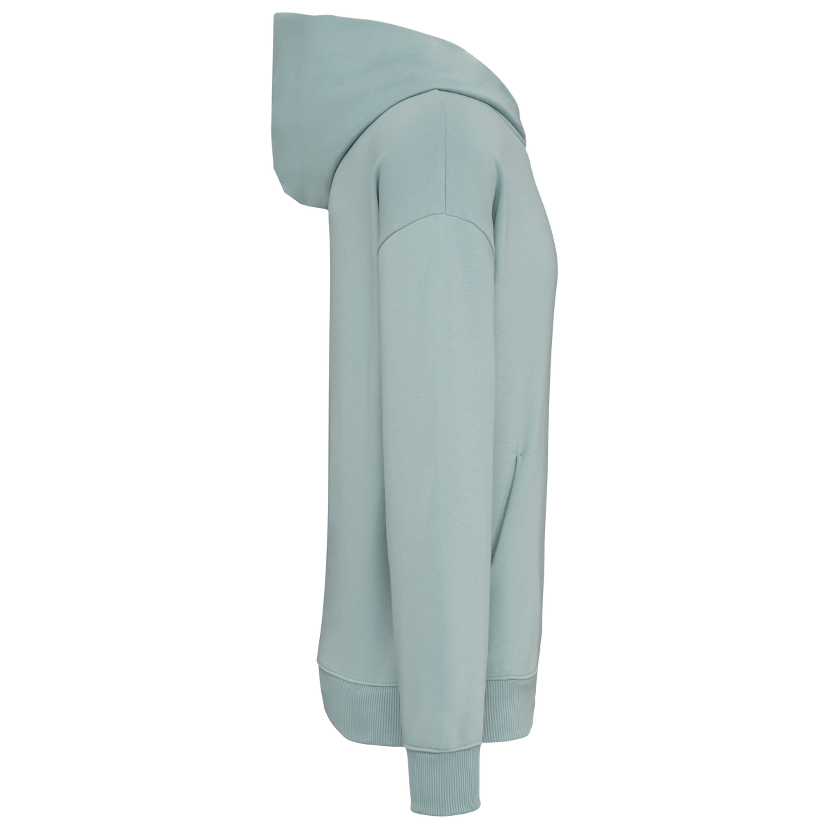 NS408 - Sudadera ecorresponsable con capucha oversize unisex - Jade Green - lateral