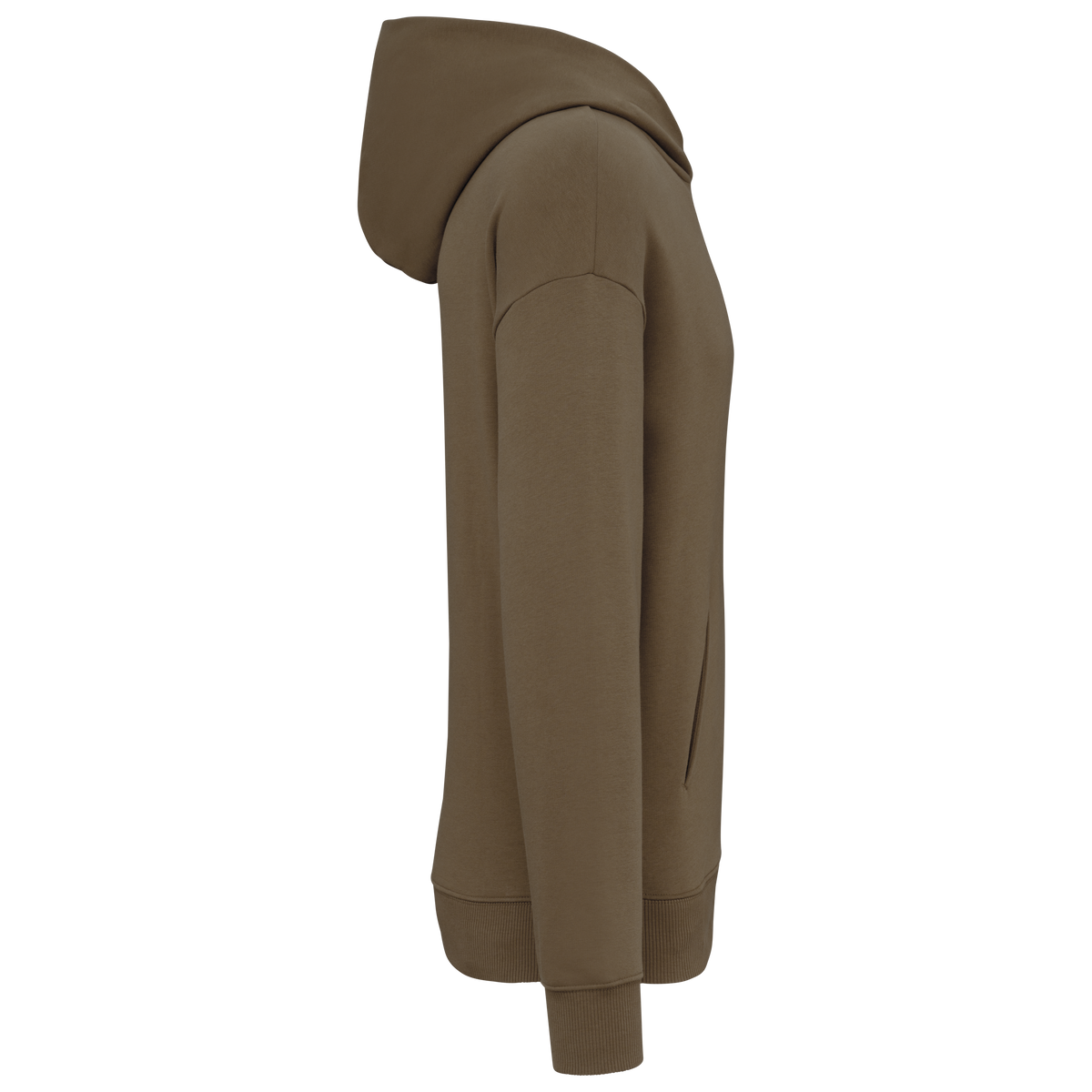 NS408 - Sudadera ecorresponsable con capucha oversize unisex - Toffee - lateral