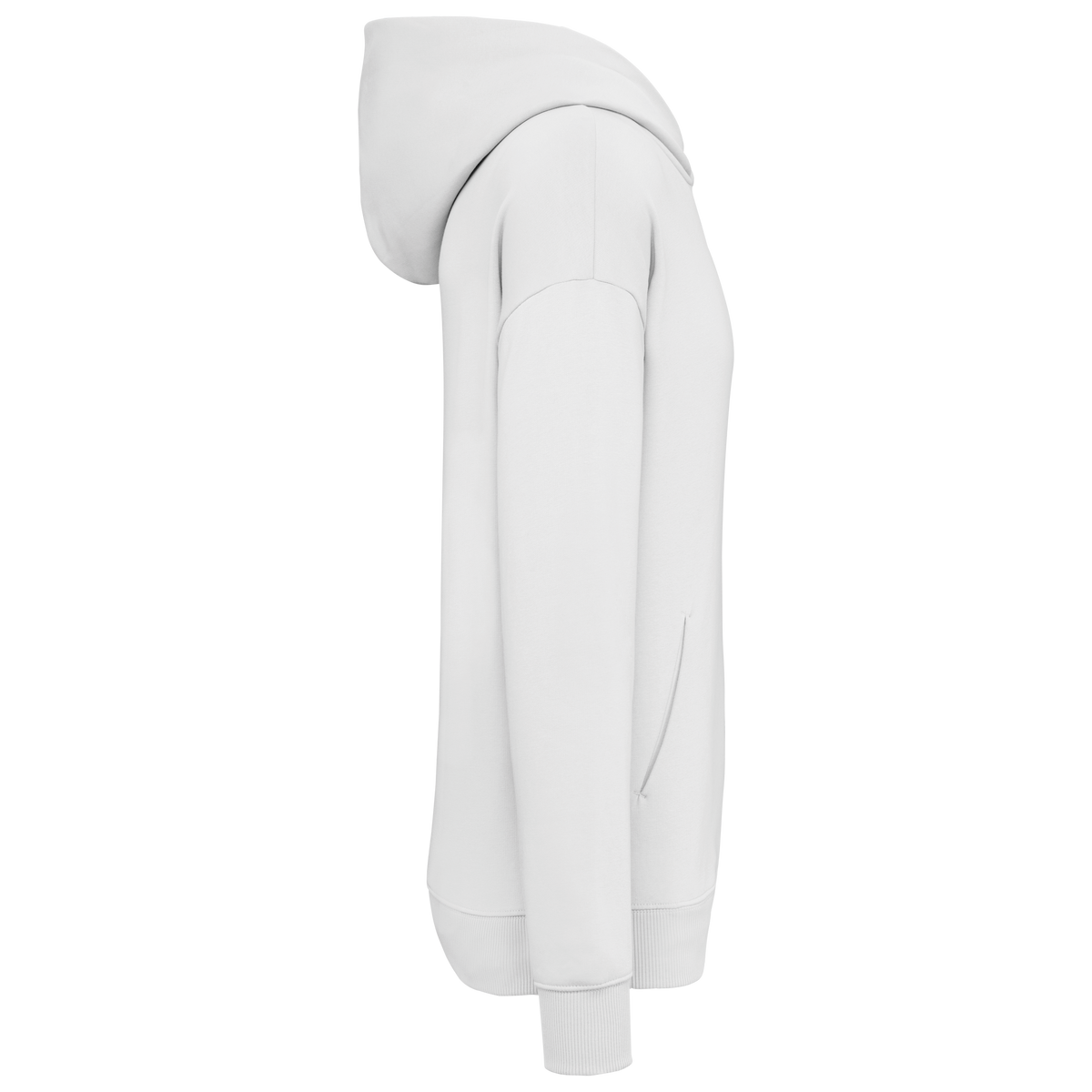 NS408 - Sudadera ecorresponsable con capucha oversize unisex - White - lateral