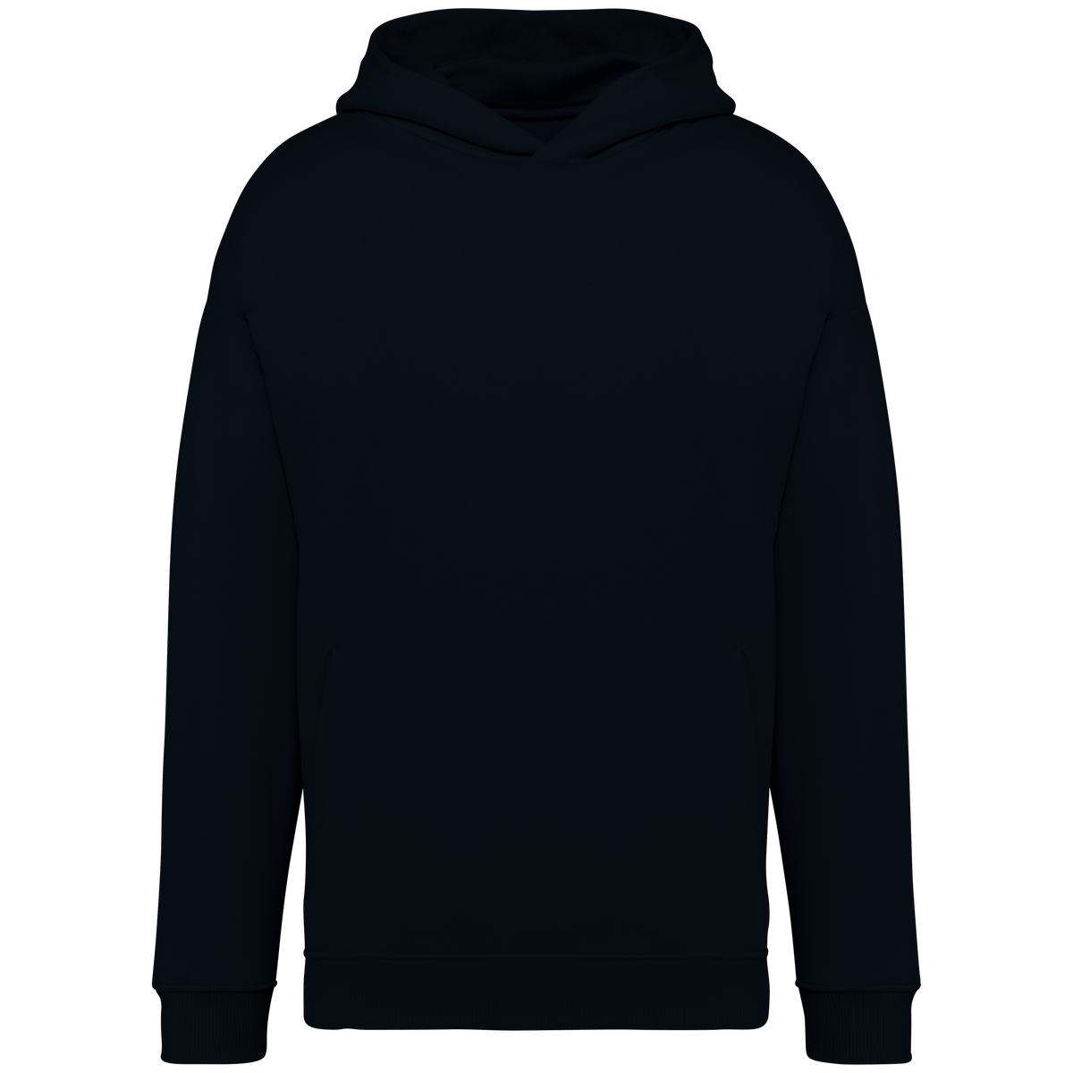 NS408 - Sudadera ecorresponsable con capucha oversize unisex - Black - frontal