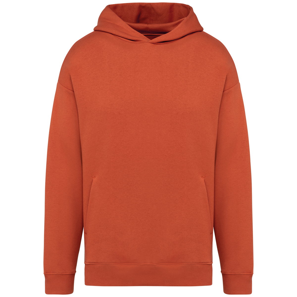 NS408 - Sudadera ecorresponsable con capucha oversize unisex - Burnt Brick - frontal