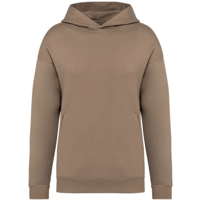 NS408 - Sudadera ecorresponsable con capucha oversize unisex - Driftwood - frontal