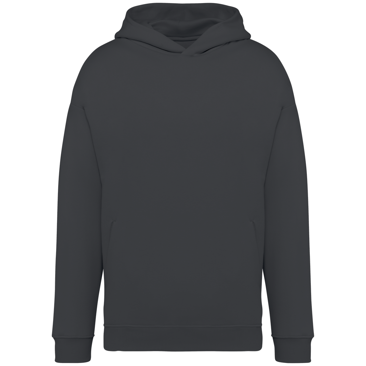 NS408 - Sudadera ecorresponsable con capucha oversize unisex - Iron Grey - frontal