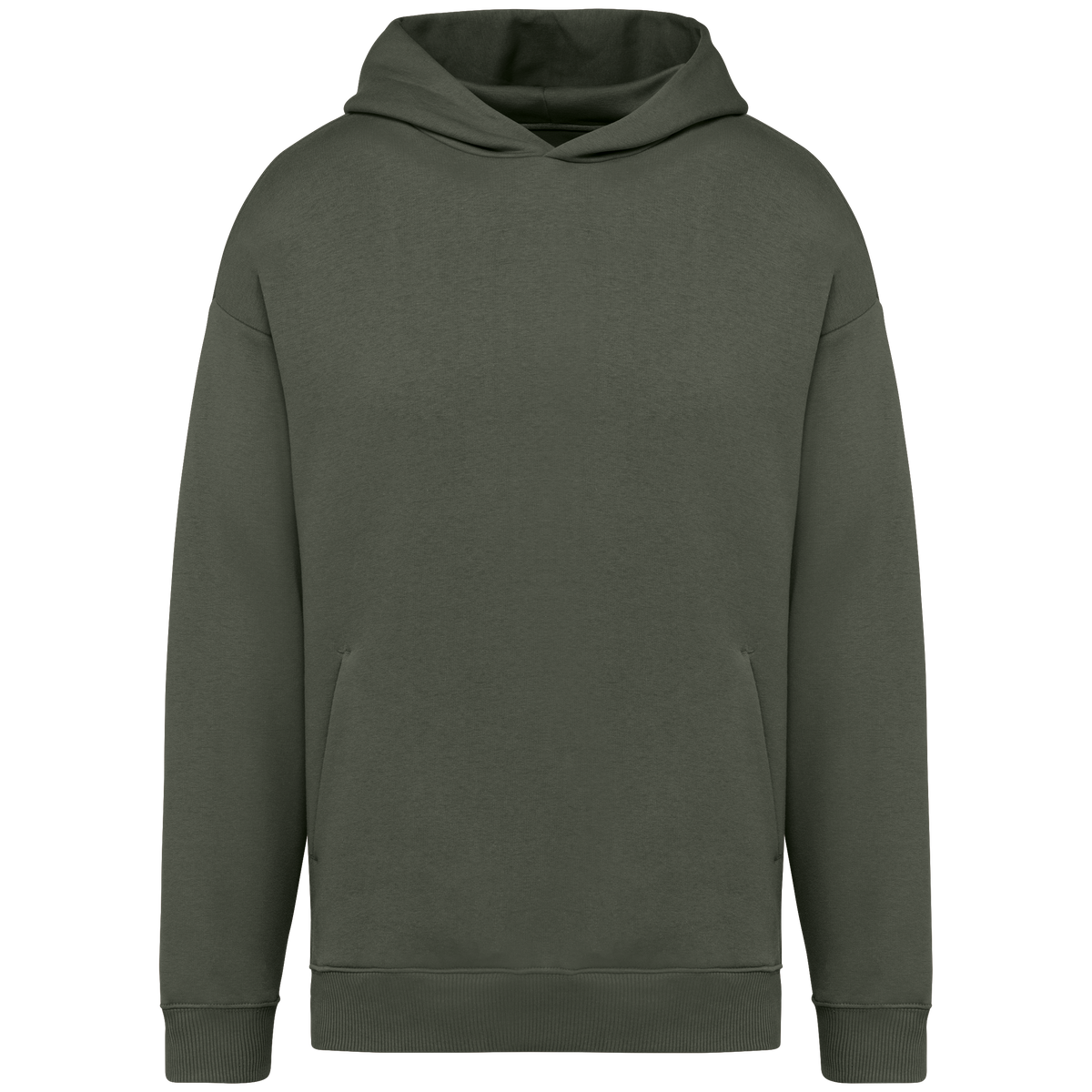 NS408 - Sudadera ecorresponsable con capucha oversize unisex - Organic Khaki - frontal