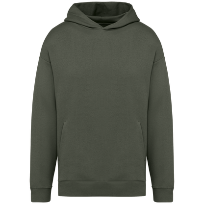 NS408 - Sudadera ecorresponsable con capucha oversize unisex - Organic Khaki - frontal