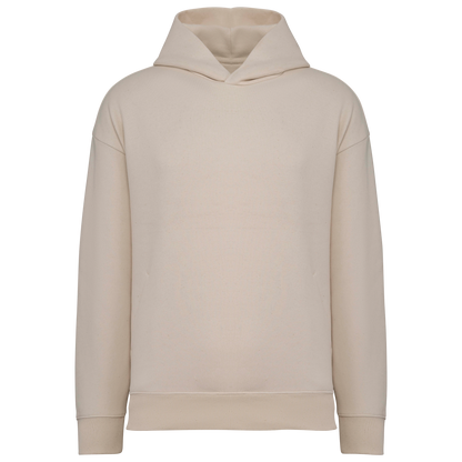 NS408 - Sudadera ecorresponsable con capucha oversize unisex - Raw Natural - frontal