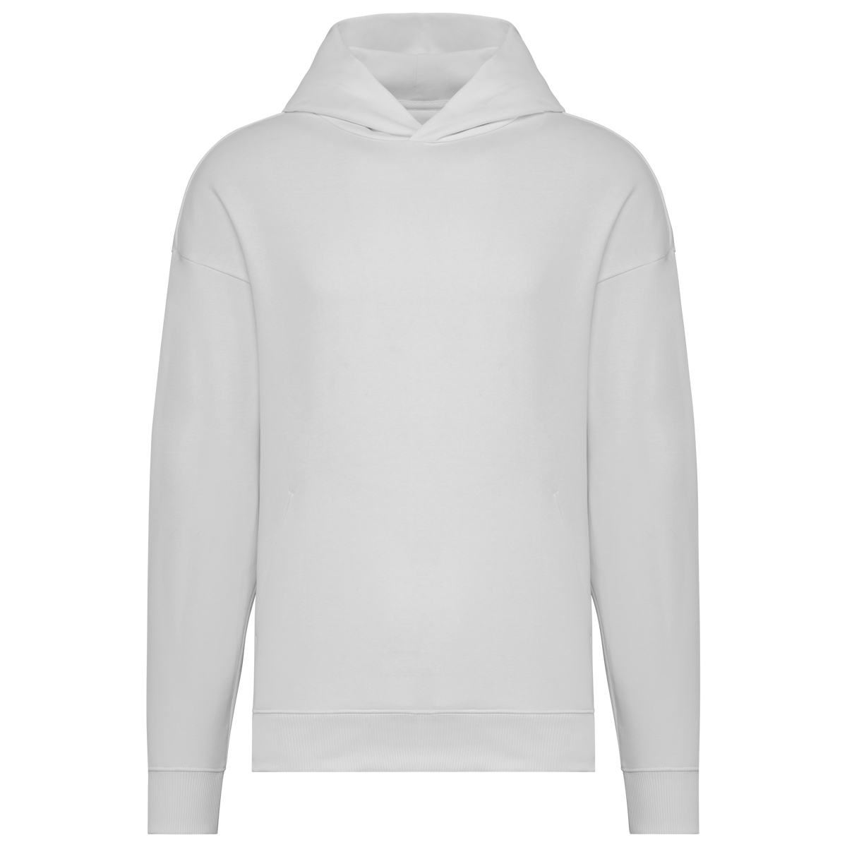NS408 - Sudadera ecorresponsable con capucha oversize unisex - White - frontal
