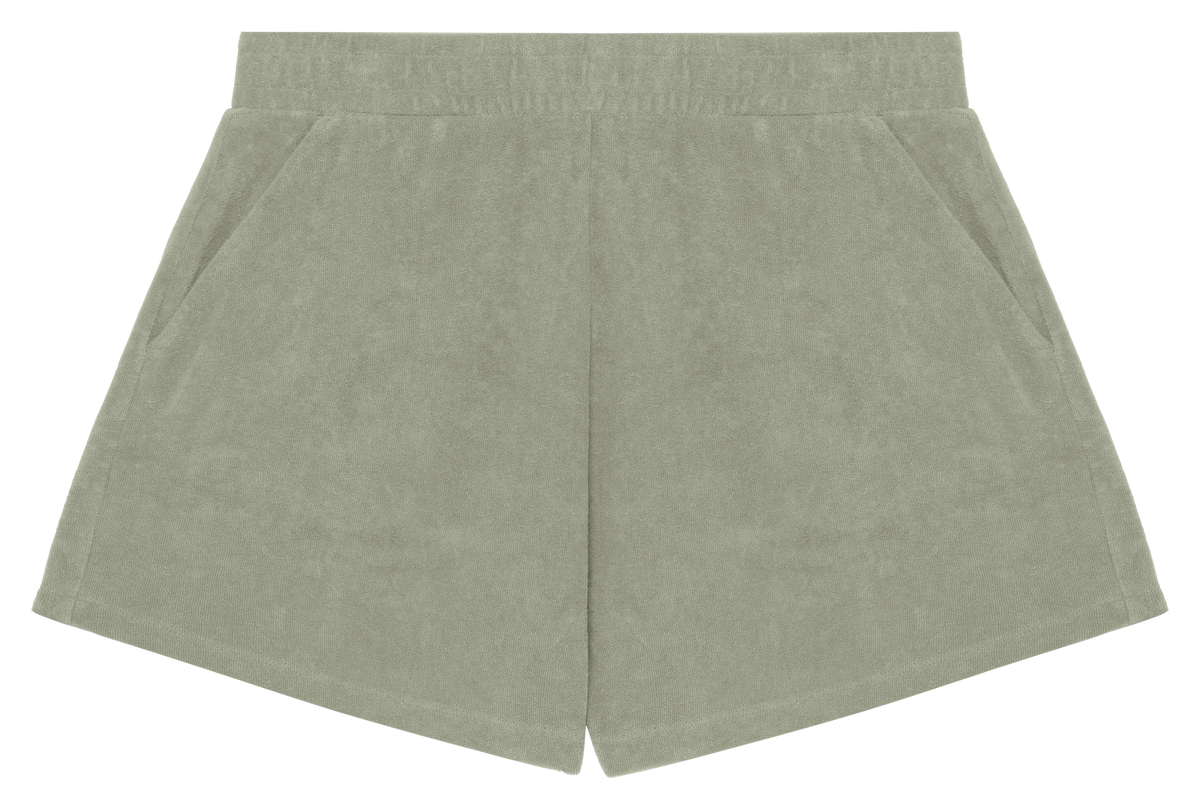 NS728 - Short ecorresponsable de rizo mujer - Almond Green - frontal