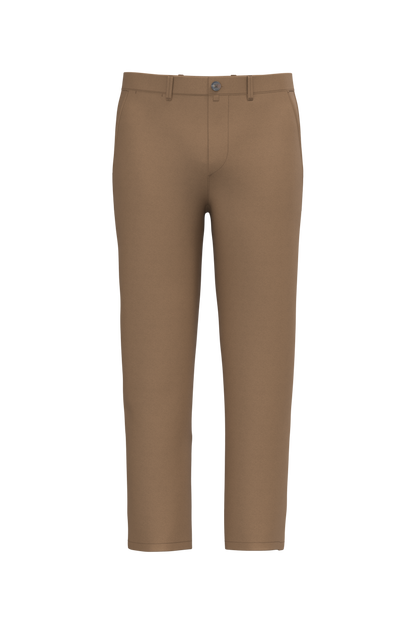 NS736 - Pantalon chino ecorresponsable hombre - Dark camel - frontal