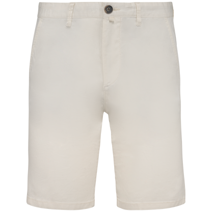NS738 - Bermuda chino ecorresponsable hombre - Ivory - frontal