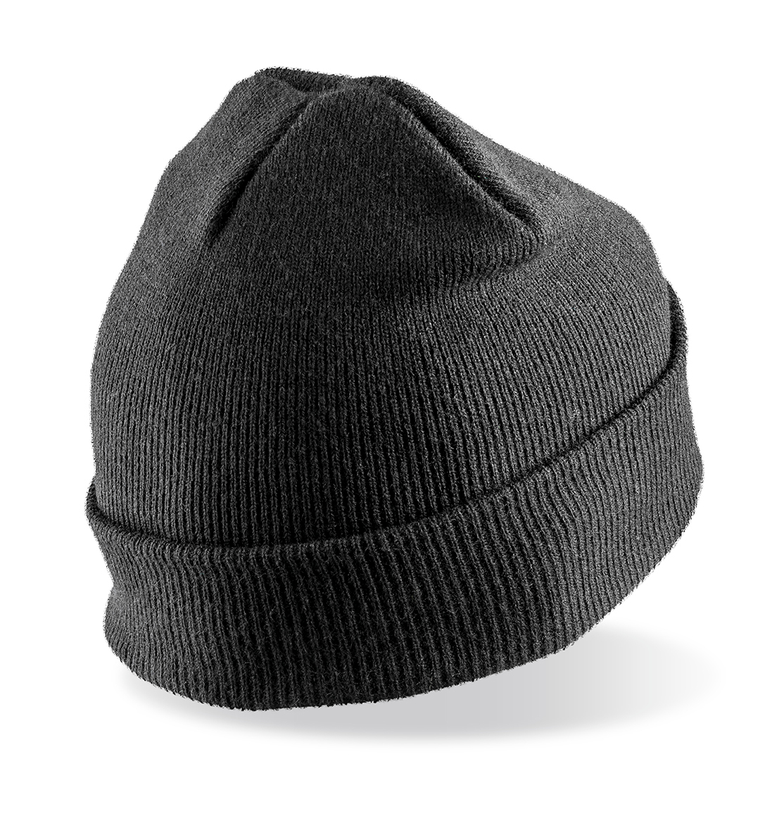 RC027 - Gorro de doble punto para estampar - Black - trasera