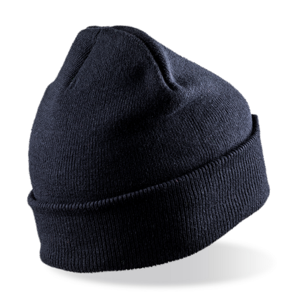 RC027 - Gorro de doble punto para estampar - Navy - trasera