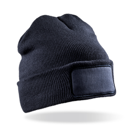 RC027 - Gorro de doble punto para estampar - Navy - frontal