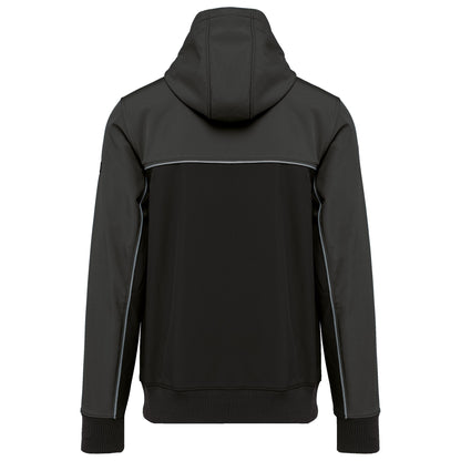 WK450 - Chaqueta softshell - 3 capas - Bionic-Finish® ECO Unisex - Black / Dark Grey - trasera